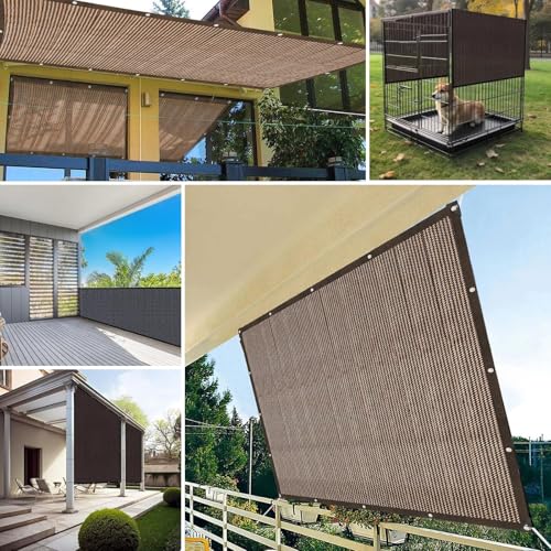 Voile d'ombrage marron respirant pour aménager le coin piscine - 7