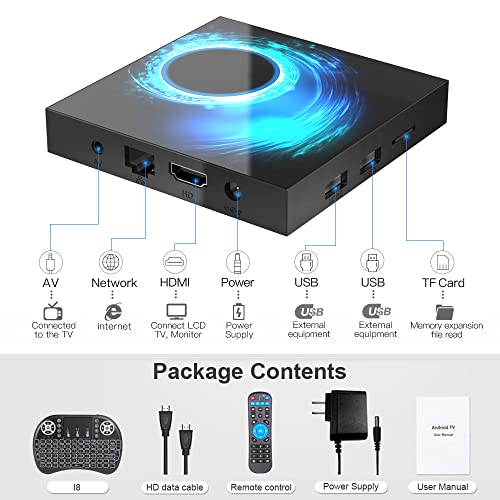 image for BRONAL Android 10.0 TV Box 4GB RAM 32 ROM Allwinner H616 Quad-Core 64-