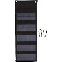 TUORE Portable Solar Panel Bag, Foldable Solar Panel Case Great Output Efficiency 50W with 1 USB Charging Port for Camping Black