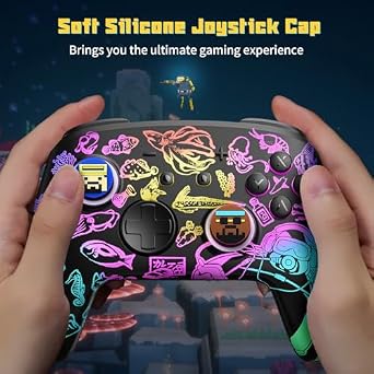 FUNLAB Switch 2 Accessories Bundle - Dave the Diver Version: Switch Pro Controller with Charging Dock, Pro Controller Case, Switch 2 Game Case and Thumb Grips