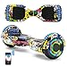 E-RIDES Hoverboard für Kinder 6,5 Zoll Bluetooth Self-Balancing Scooters LED Selbst Balance Hover Board 500W Motor Hoverboards Mit Räder Lichter (Hip-Hop Gelb)
