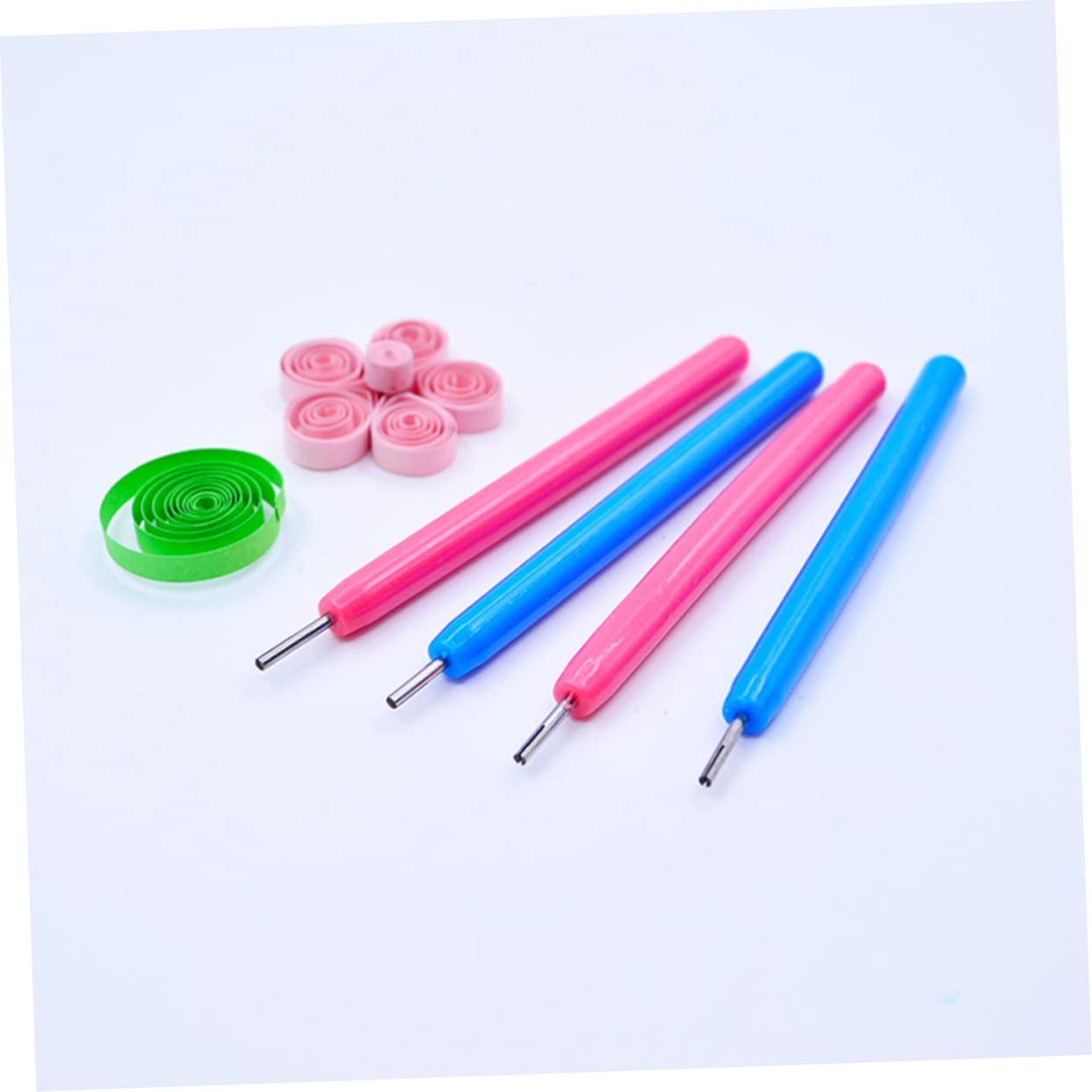 ARTIBETTER 5 Pcs Paper Quilling Tools Ramified Pen and Papercraft Needle Blue Red Durable Non Slip Handle for DIY Projects and Crafting