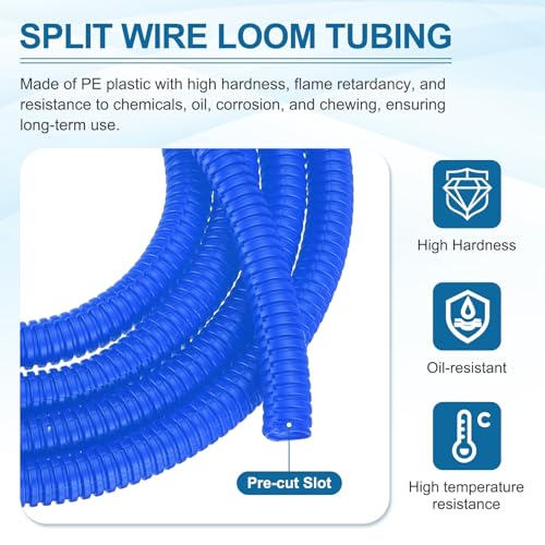 Gaine de protection flexible bleue 15,2m avec outil guide-câble - 3