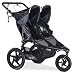 BOB Gear Revolution Pro Duallie Jogging Stroller - Up to 100 pounds - UPF 50+ Canopy - Easy Fold - Adjustable Handlebar with Hand Brake, Black