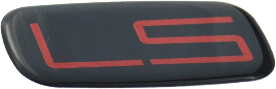 2PCS Epoxy resin LS EMBLEM Badge sticker decal Compatible For 99-07 Silverado Suburban (Red/Black)