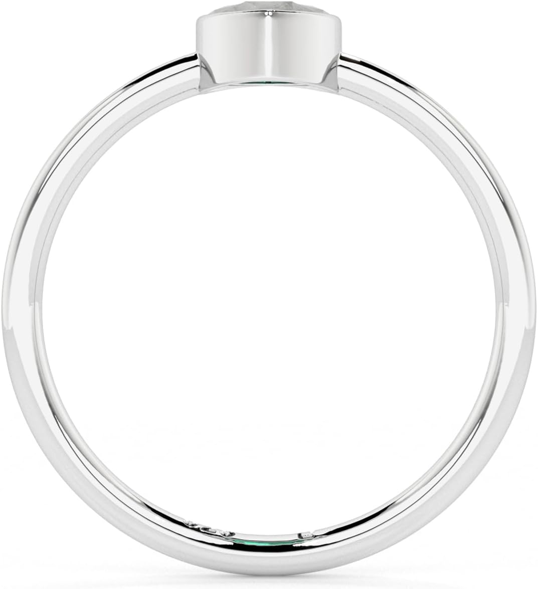 Natural Labradorite Stackable Ring for Women in Sterling Silver, November Birthstone Jewelry Gifts for Her (Round, Oval, Pear)