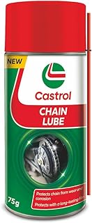 Castrol Chain Lube for Bikes (105ML) | Ultimate Protection Against Wear & Corrosion | Smooth & Long-Lasting Lubrication | Weather-Proof Performance | Compatible with All Chain Types