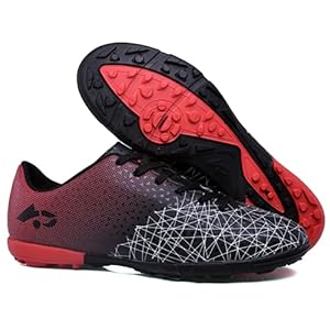 Voetbalschoenen Voor Heren En Dames PU-materiaal Ademend Schokabsorberend En Antislip Trainings- En Wedstrijdsportschoenen Voor Kinderen, EU44 Red