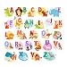 7ProductGroup Alphabet Animals ABC Wall Decals Peel and Stick Easily Removable for Daycare School Kids Room Decoration Decals For Baby Boys Girls Nursery Educational Wall Art (Large Alphabet)