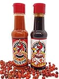 ( 2 pack ) La Camananga Salsa Chiltepin Red y Negra, La Camananga Tepin Red Seafood Sauce La...