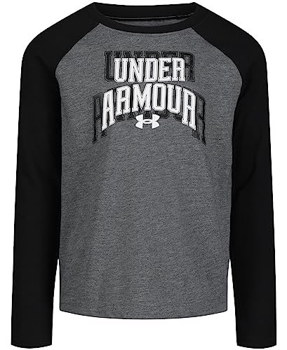 Image of Under Armour Boys' Long Sleeve Logo Graphic T-Shirt, Lightweight & Breathable, Relaxed Fit