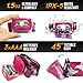 Foxelli LED Headlamp Flashlight for Adults & Kids, Running, Camping, Hiking Head Lamp with White & Red Light, Comfortable Headband, Lightweight & Waterproof, 3 AAA Batteries