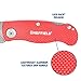 Sheffield 12614 Red Folding Utility Knife, Quick Change Utility Knife Blades, Compact Aluminum Handle, Box Cutter, Razor Blades Included