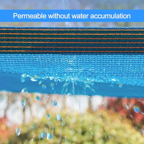 Malla de sombra azul contra el calor en el patio y protección UV para pérgolas 3