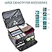 Golf Bag Organizer Golf Trunk Organizer Premium Multi Compartment Golf Car Storage Box with Shoe Compartment for Golfers Heavy Duty Black Large