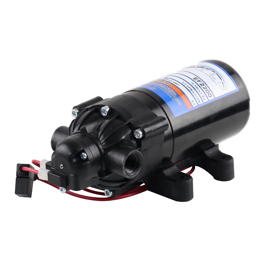Everflo EF2200-BOX Pompe à membrane 12 V, noir, pompe(s) (2,2 gpm)