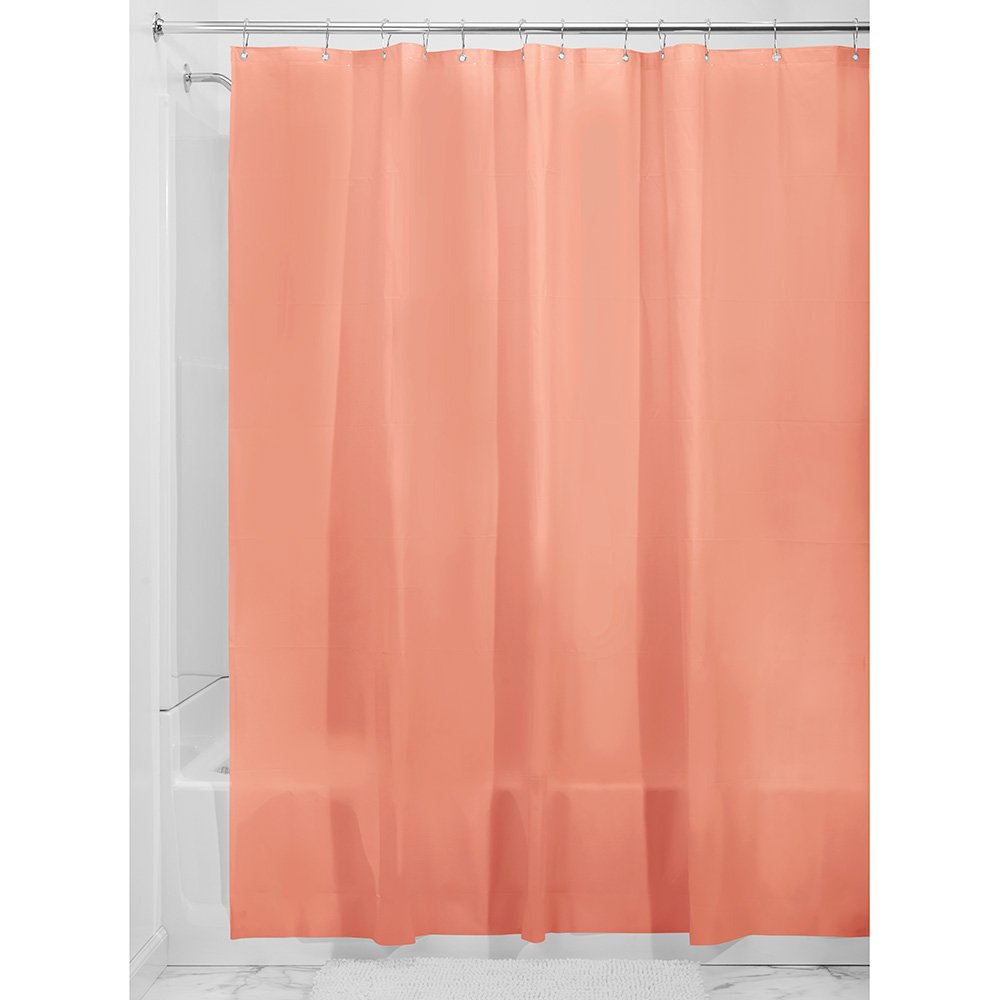 Rideau de douche anti moisissures EVA corail 180x180 pour baignoire et douche étanche