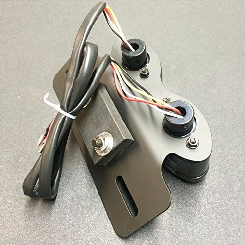 Miniatura 4 de HONGK - Luz de matrícula de freno de motocicleta universal ojo de gato personalizado NEGRO ROJO [B01C0SS2AO]