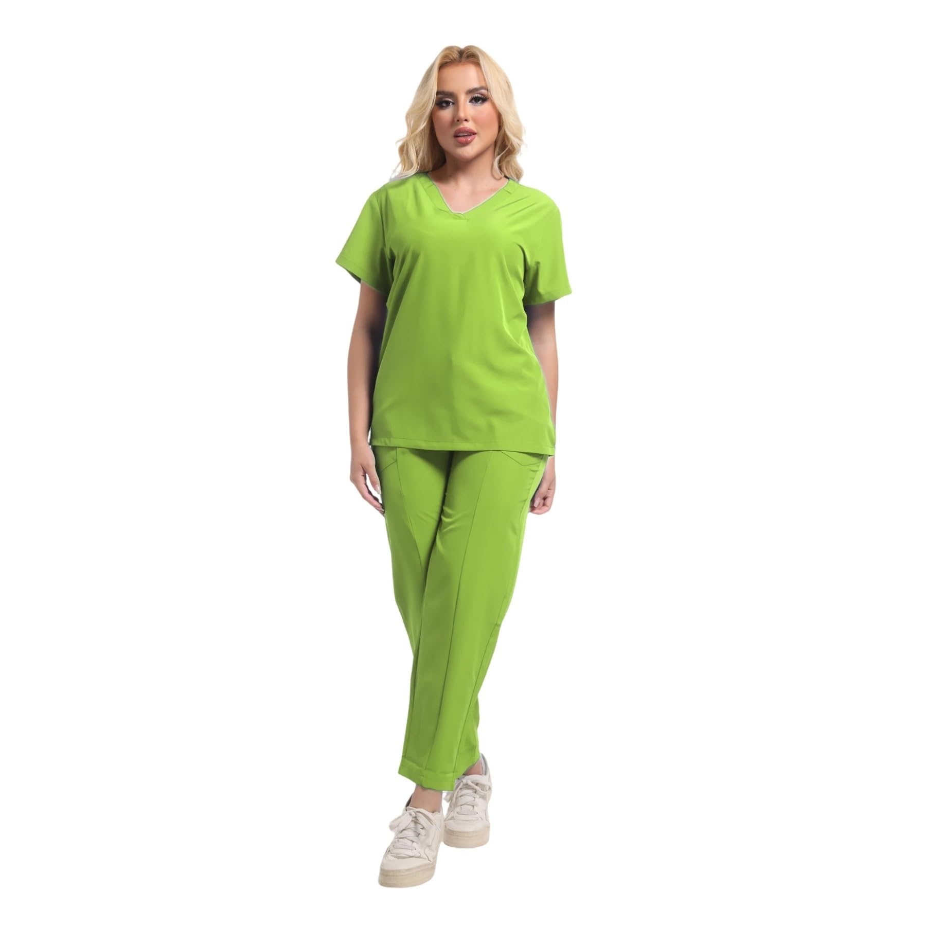 Uniforme per Infermieri Accessori for Divise infermieristiche da Laboratorio, Fascio di Vita, Divise da Salone Spa, Camici, Set Divise for Spa per Infermieri(Red,XL)