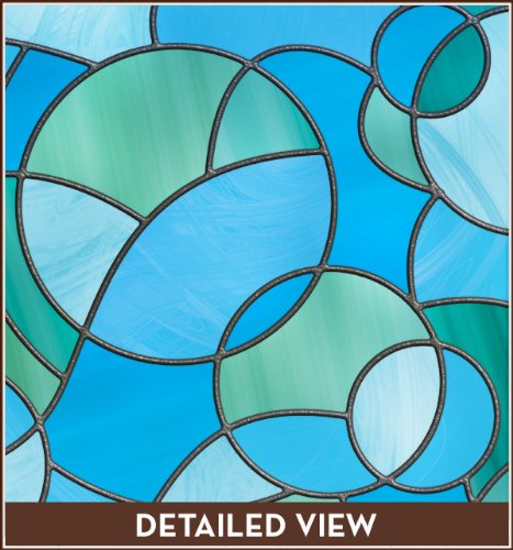 Odyssey Stained Glass Privacy Static Cling Window Film 24Inch X 43Inch #TOP4