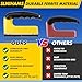 SLNIHAMS Magnets with Handle, 100 Lb Heavy Duty Magnetic Pickup Tool for Metal with Ergonomic Handle, Industrial-Grade for Metal Lifting, Magnet Fishing, Extra Strong Magnetic Tool w/Shields (Yellow)