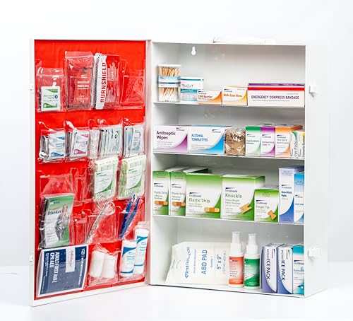 UniShield 4-Shelf Metal 1st Aid Cabinet Class A, Large Capacity