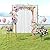 Moccha Flat-top Wooden Garden Arch - 7 FT Outdoor Arbor Trellis for Climbing Plants, Roses, Vines, Outside Pergola Planter, Garden Arbor for Lawn Backyard Wedding Ceremony Bridal Party