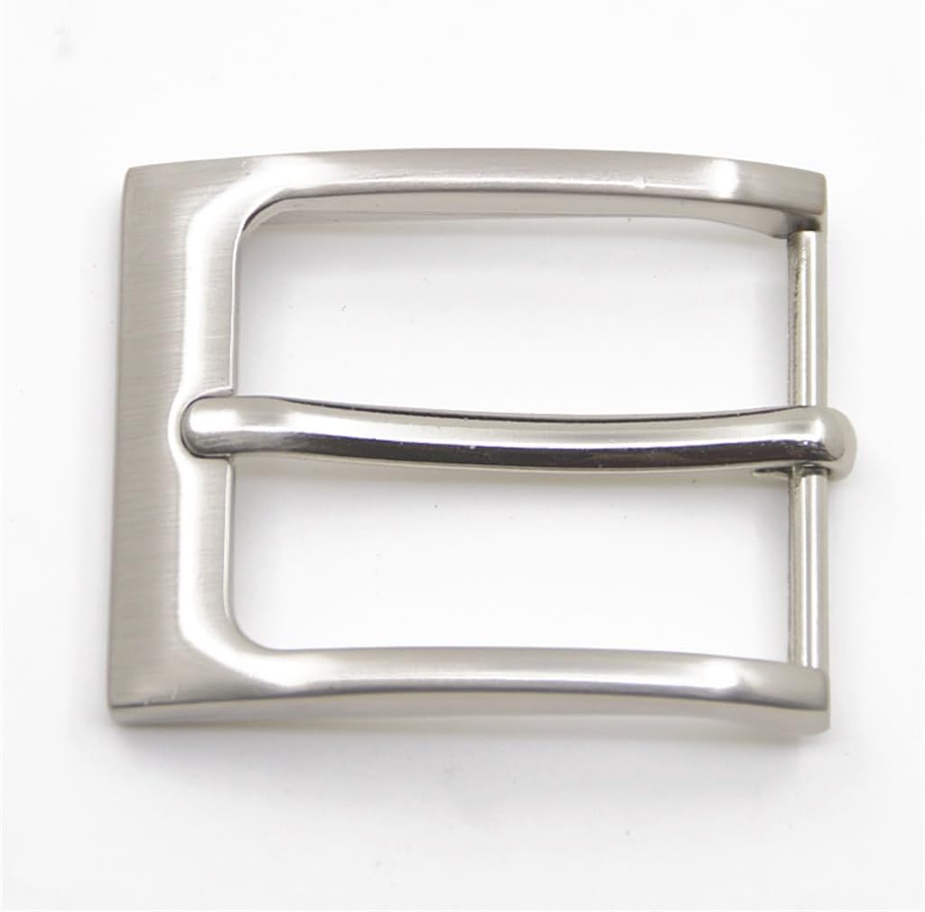 Men's Leather Belt Alloy Pin Buckle Square Pants Buckles