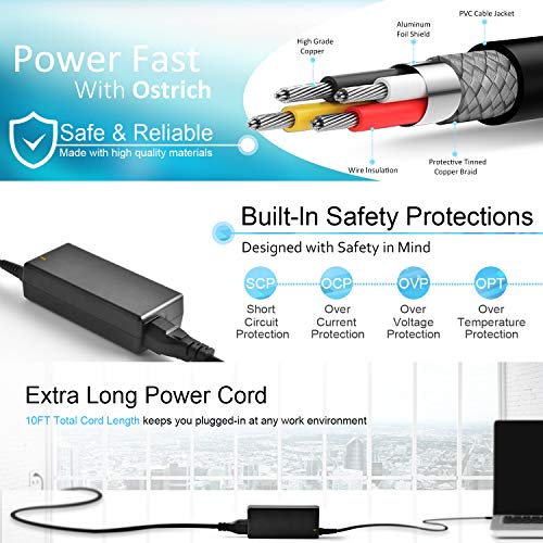 Ostrich DELL LAPTOP CHARGER For Dell Laptop Computer 65W 45W Round Tip Power Adapter thumb #1