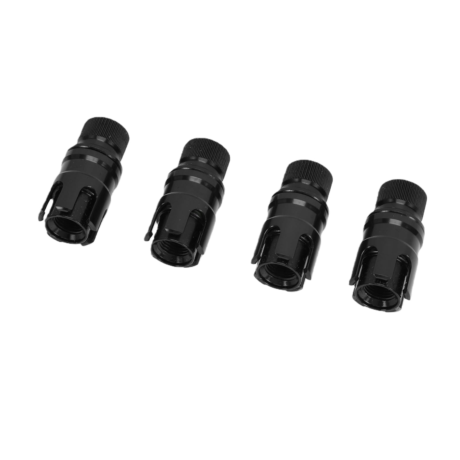 Reifen-Luftablassventile, Optimierte Traktion für Rock Mountain Roads, Schwere LKWs, ATVs, 4 Einheiten (Black)