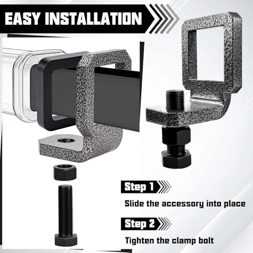 Abrazadera de enganche de 2 pulgadas LEONTOOL con 2 almohadillas de acero 4
