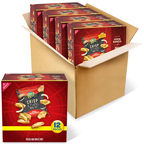 RITZ Crisp and Thins Original with Creamy Onion and Sea Salt, 48 - 075 oz Snack Packs