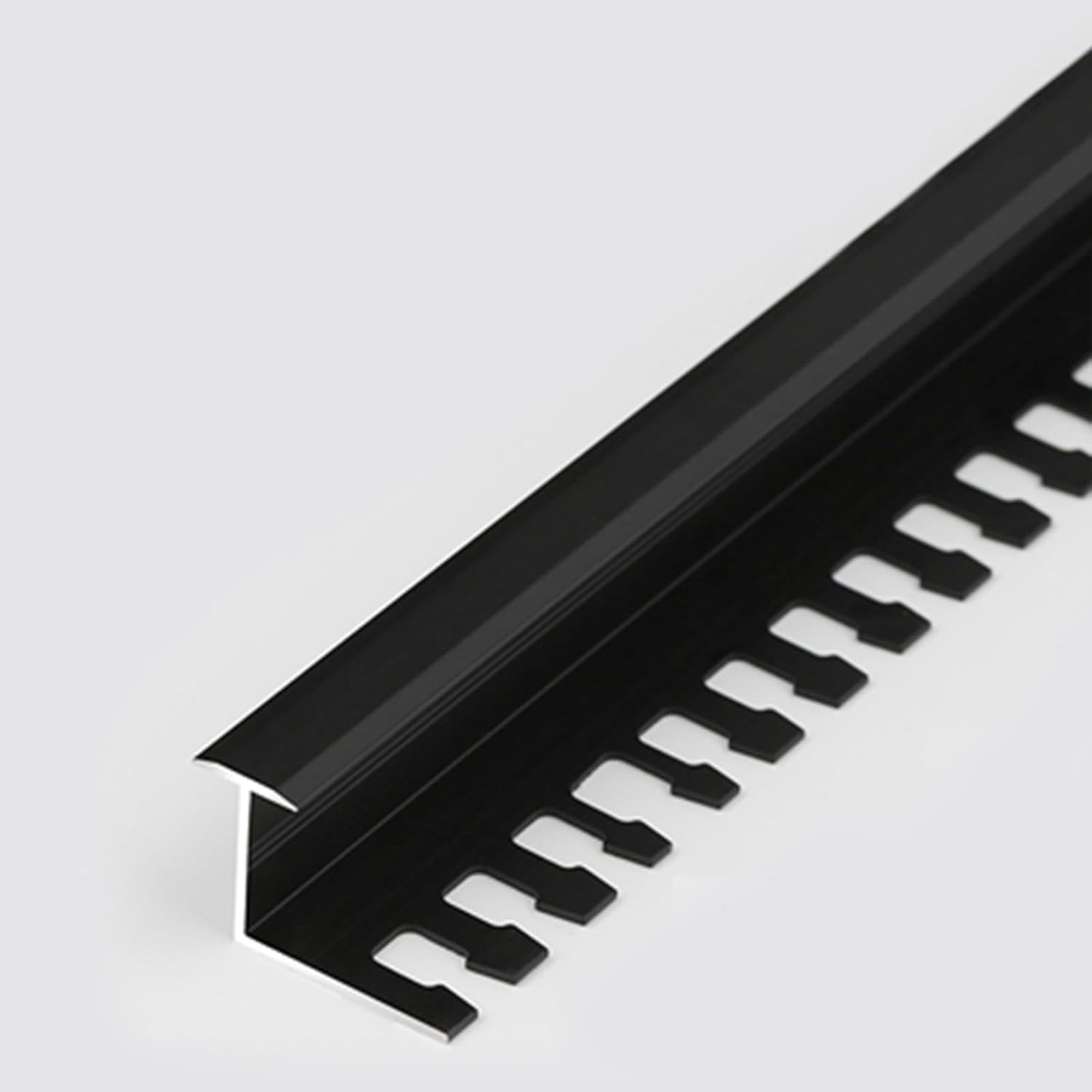 Aluminum Floor Transition Strip Gap Covering Joining Strips for Wood to Tile, Wood to Laminate Size 10.6x26.3x800mm Aluminum T Molding Edge Trim (Black, 3pcs)