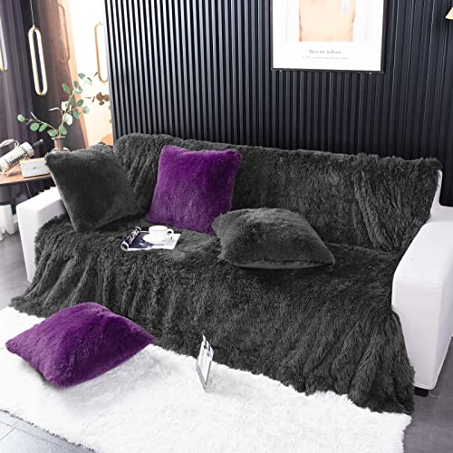 Yusoki Twin Size Faux Fur Throw Blanket(Morel,60" X 80"),Whithout Pillows,Winter Lightweight Plush Fuzzy Soft Cozy Microfiber Comfy Bed Blanket For Women Kids Girls Couch Sofa Washable #TOP3