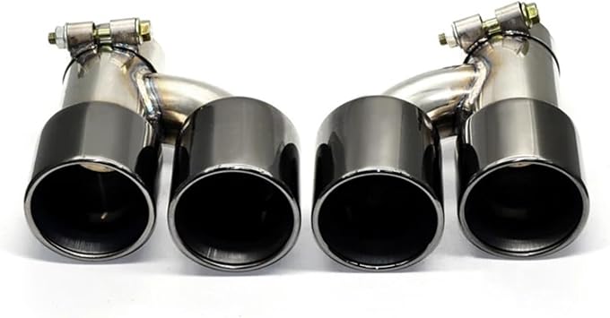 Tail Pipe Car Muffler Tip For BMW 535i F10 F11 640i Dual Exhaust Tip Upgrade M5 Look Quad Tailpipe Muffler Exhaust System Tips Nozzle Stainless SteelBlack