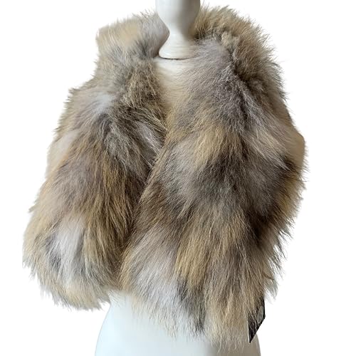 Grey Men Collar Fur fox for coat parka hood 75 cm