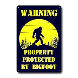 Dimarongton DIM-MR-01 'Warning Bigfoot' Gartenschild
