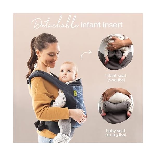 Boba Babytrage Classic Carrier - Babytragetasche im Rucksack Stil – Tragen Sie Ihr Kind auf dem Bauch wie auch auf dem Rücken, für Babies ab 3kg bis zu Kleinkindern bis 20kg – Bild 5