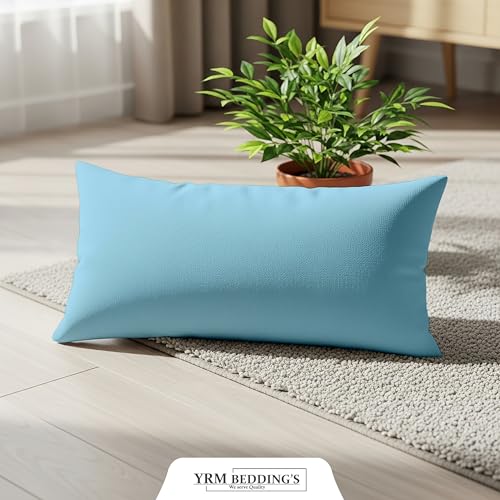 Image of YRM Bedding's - Egyptian Cotton 600TC Pillow Cover | Premium Pillowcases | Luxury Bedding-Export Collection | High Thread Count Durable & Breathable Covers - Light Blue | [21''x32''] Inches