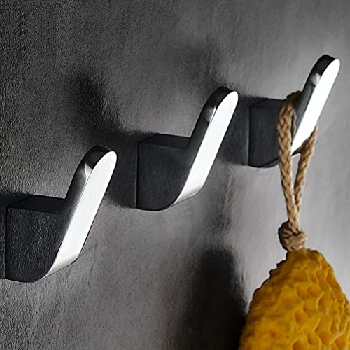Mokiuer Single Towel Hook Clothes Hook For Bathroom Kitchen Robe Hook Coat Hook Hat Hook, Wall Mounted With Screws, Silver Chrome, 2 Pack #TOP6