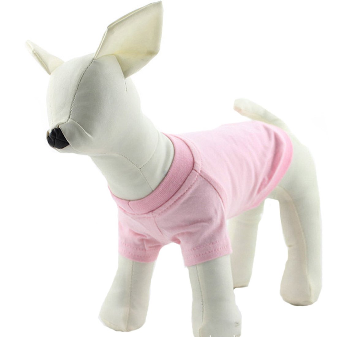 Cotton T-Shirt Plain for Medium and Large Dogs Summer Jersey Dog Costume Comfortable Jumper Spring Autumn Jumper Breathable Dog Polo Tops Dog Coat (pink, XXL)