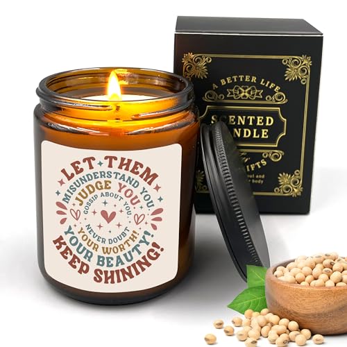 NATSUNO Inspirational Quote Candles for Women and Friends