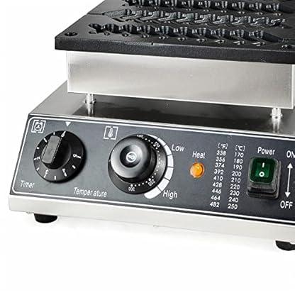 Waffelmaschine 1700W Küche Antihaftpfanne Weizenstiel Waffelmaker Waffeleisen Kommerzielle 4 Weizenstielwaffeln 50-300℃ fur Kommerzielle und Hause – Bild 6