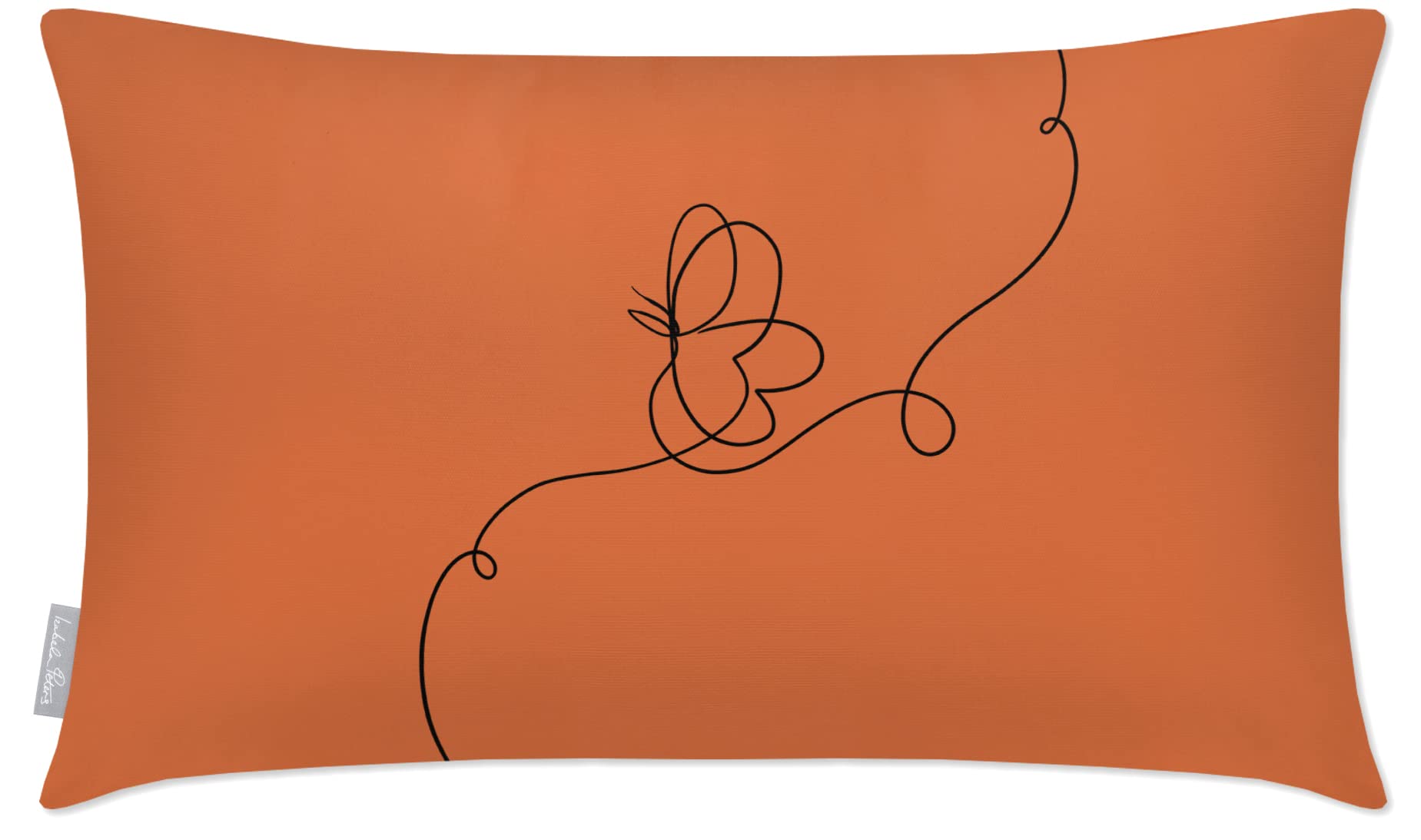 Izabela Peters Burnt Ochre Outdoor Cushions Waterproof, 55 X 35 Cm, Filled Outdoor Cushion, Butterfly - Garden Furniture Cushions, Outdoor Seat Cushions, Garden Chair Cushions