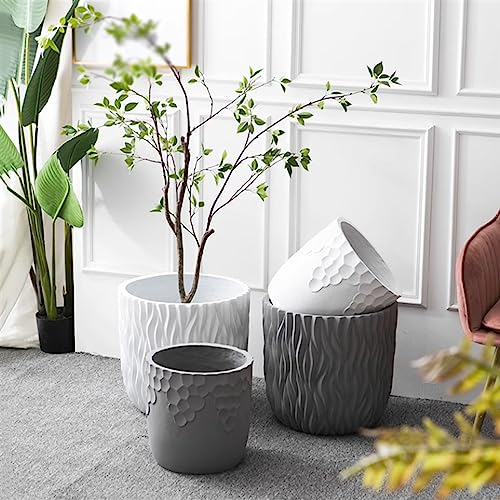 Pot de fleurs blanc petit format pour plantes de sol d'intérieur - 6