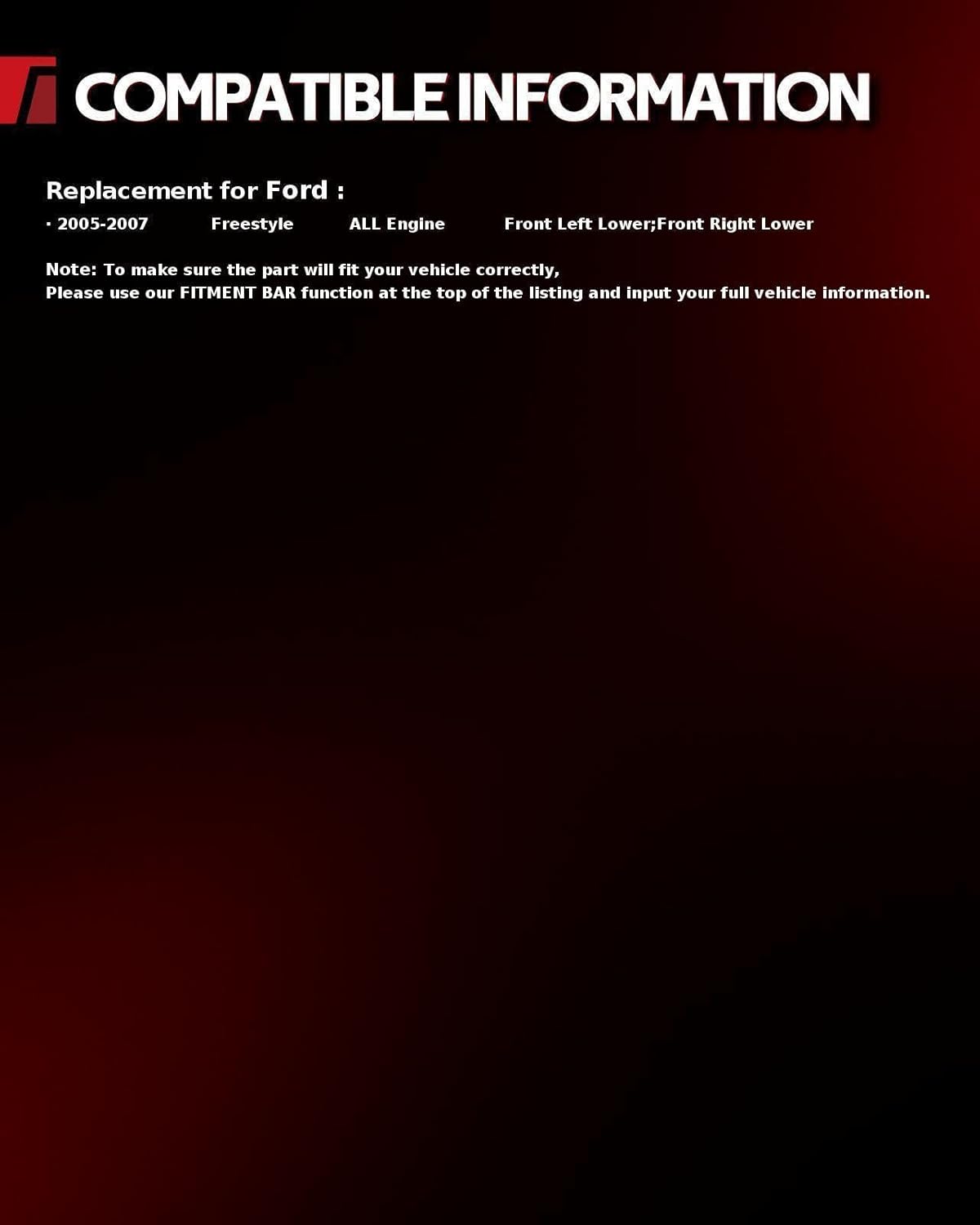 Torchbeam 2Pcs Front Upper Lower Control Arms, Suspension Kit with Ball Joint for Freestyle 2005 2006 2007 Replace for K621604 K621603