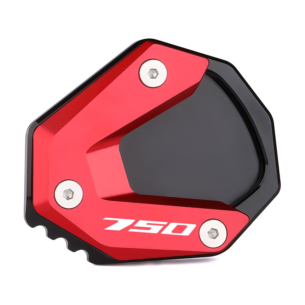Modeer Cuscinetto di supporto per H.onda CB 750 Hor.net 2023 2024 2025 XL 750 Transalp 2023 2024 2025 moto CNC cavalletto laterale ingrandimento pad 750 accessori (rosso)