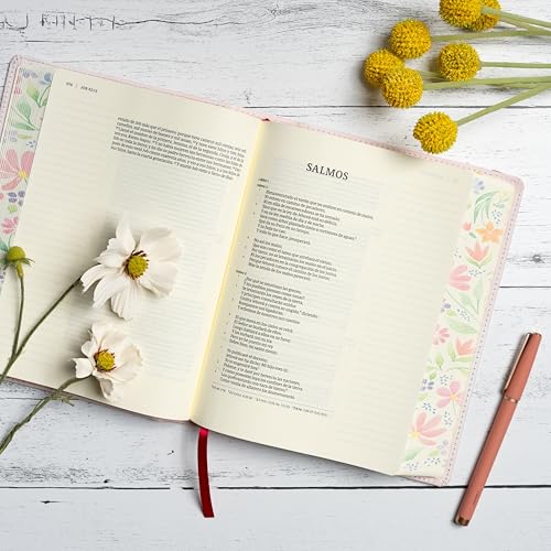 RVR 1960 Biblia de apuntes tamaño personal, floreada, tela impresa / RVR 1960 Personal size Note taking Bible Floral, cloth over boards (Spanish Edition) - image 4