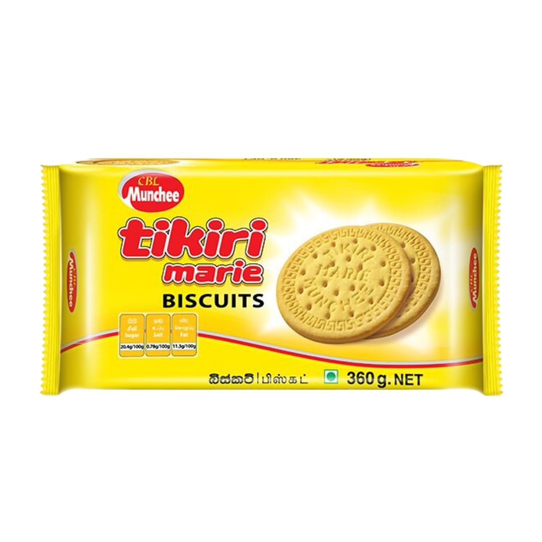 Munchee Tikiri Marie Biscuits 360g | Light and Cri Classic Tea Biscuits |  Perfect Snack for All Ages