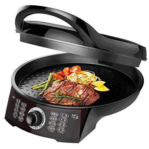 asdchZen Sartén Eléctrica para Hornear Sartén para Panqueques De Doble Cara Máquina para Barbacoa Máquina para Hacer Crepes Eléctrica con Apagado Automático para El Hogar Máquina
